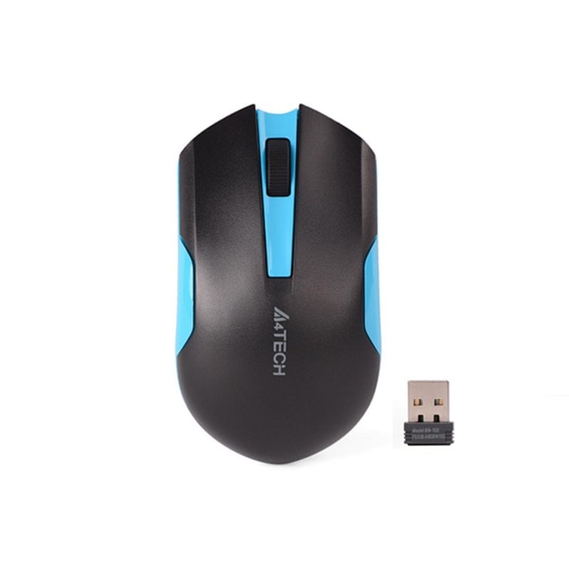 a4tech Souris A4Tech G3-200N RF sans fil 1000 DPI Black Blue ambidextre ergonomique