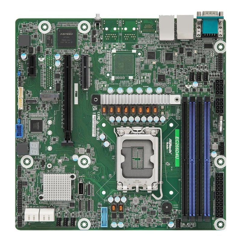 ASRock Carte mère ASRock EC266D4U Intel C266 LGA1700 DDR5 micro ATX ECC Dual LAN M.2