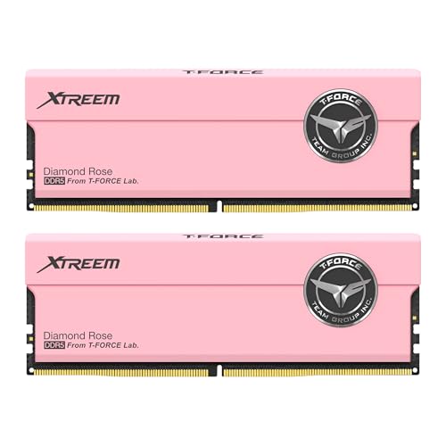 TEAMGROUP T-Force XTREEM FFPD532G7600HC36FDC01 Module de mémoire RAM DDR5 32 Go (2 x 16 Go) 7600 MHz PC5-60800 CL36 A-DIE pour chipset série 600 700 XMP 3.0 Ready Pink