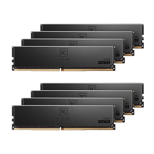 TEAMGROUP T-Create Master CTCMD5192G6400HC32AOC01 Kit de mémoire RAM DDR5 R-DIMM 192 Go (8 x 24 Go) 6400 MHz (PC5-51200) CL32 Hynix M-DIE pour station de travail Noir