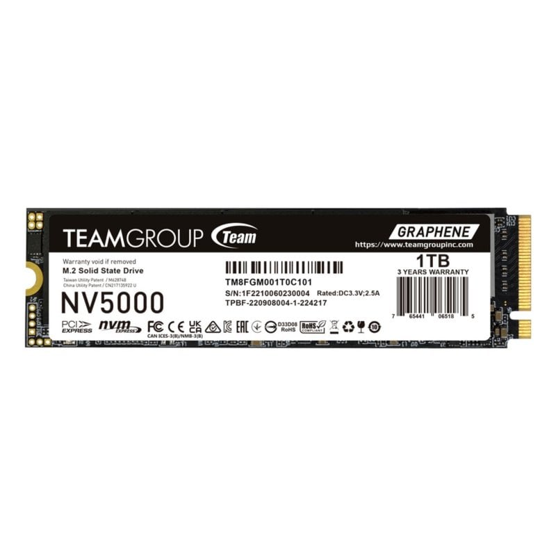 team-group Disque Dur Team Group NV5000 1TB M.2 PCIe 4.0 4500MB s NVMe