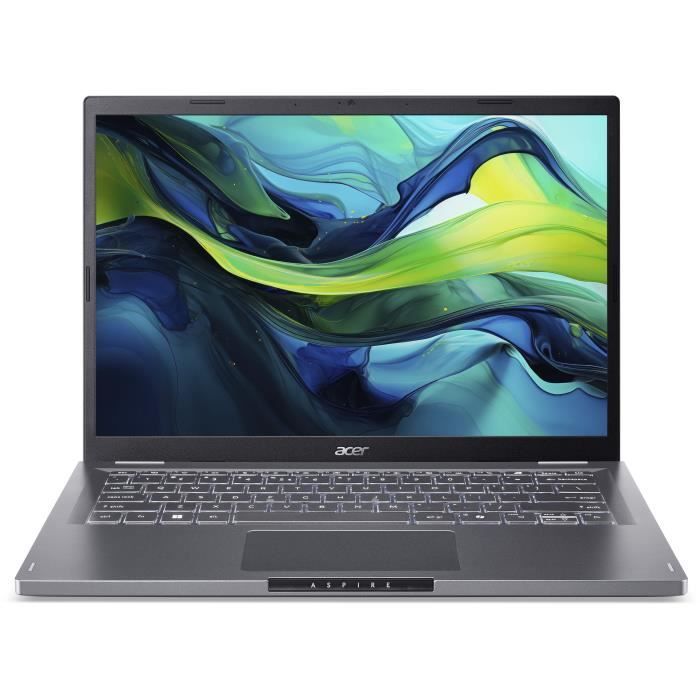 PC Portable ACER Aspire A14 51M 51KY Sans Windows 14 WUXGA IPS Intel Core 5 120U Intel Iris Xe  RAM 16Go  1 To SSD AZERTY
