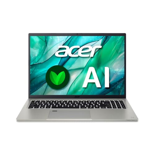 acer Aspire Vero 16 AV16-51P-521Z, Ordinateur Portable Éco-conçu 16'' WUXGA IPS, PC (Intel Core Ultra 5 125U, RAM 16 Go, SSD 512 Go, Intel Graphics, Windows 11 Famille), Gris, Clavier AZERTY