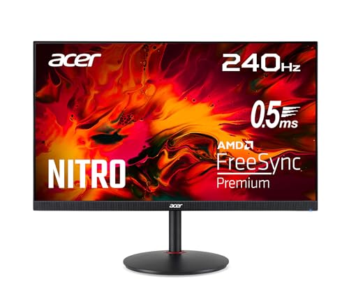 Acer Nitro XV272UW2bmiiprfx, Écran PC 27 WQHD IPS, 240Hz (2560x1440, 16 9, AMD FreeSync Premium, 1ms (VRB), 400Nits, 2xHDMI 2.0 1xDP 1.4) Moniteur PC, Pied Ajustable, Couleur Noir