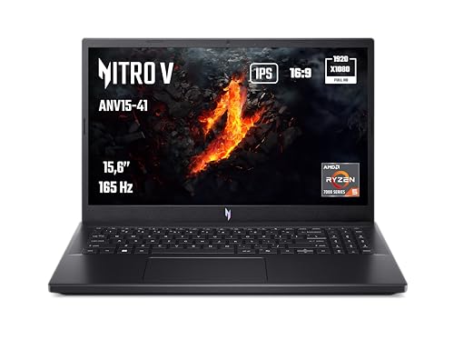acer Nitro V 15 I PC Portable Gaming 15.6'' FHD LCD 165Hz I NVIDIA GeForce RTX 4050 I AMD Ryzen 5 7535HS I 16 Go RAM I 512 Go SSD I Windows 11 Home I Noir I Clavier FR AZERTY I ANV15-41-R4FN