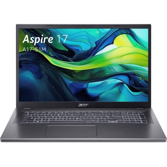 PC Portable ACER Aspire A17 51M 57K1 Windows 11 173 FHD IPS Intel Core i5 1334U RAM 16Go  512Go SSD  UHD Graphics  AZERTY

