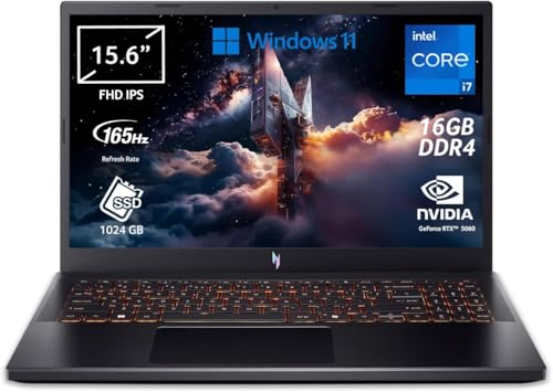 Acer Nitro V 15 I PC Portable Gaming 15.6 FHD I NVIDIA GeForce RTX 5060 I Intel Core i7-13620H (13è gén.) I 16Go RAM DDR5 I 512Go SSD I Windows 11 Home I Noir I Clavier FR AZERTY I ANV15-51-5678