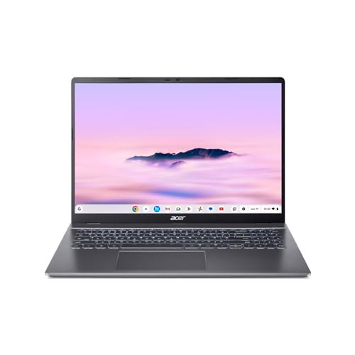 Acer Chromebook Plus 516 I PC Portable 16 WQXGA (2560x1600) 120Hz I Intel Core i3-1315U (13e Gén.) I 8Go RAM LPDDR5 I 128Go UFS I Chrome OS IClavier FR AZERTY Rétroéclairé I CB516-1H-39P4