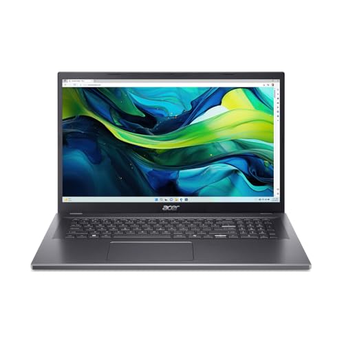 Acer Aspire 17 I PC Portable 17.3 FHD I Intel Core 7 150U I 16Go RAM DDR5 I 512Go SSD I Windows 11 Home I Argent I Clavier FR AZERTY I A17-51M-74MY