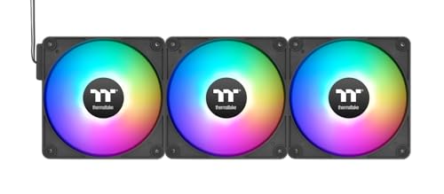 Thermaltake CT140 EX ARGB Sync | 140mm | Pack de 3 | Connexion en série magnétique MagForce 2.0 | PWM 500-1800 tr min | 9 LED adressables | Synchronisation carte mère 5V | Roulement hydraulique | Noir
