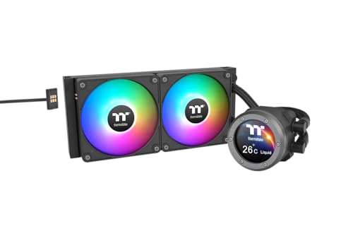 Thermaltake TH240 V2 Ultra EX ARGB Sync Refroidissement à eau CPU AIO 240 mm TFT-LCD 2,1 (480 x 480) MagForce 2.0 Quick Connect, 2 CT120 EX ARGB Sync PWM Très silencieux Intel LGA1851 1700 AMD AM5