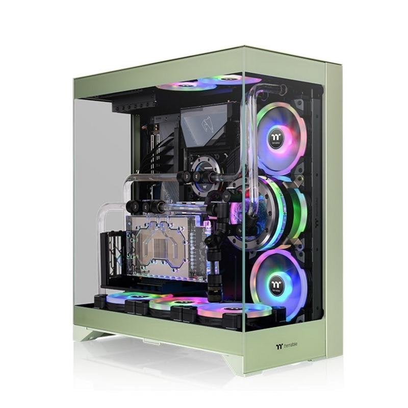 Thermaltake Boîtier Thermaltake CTE E550 TG Green Gaming Midi Tower Verre trempé