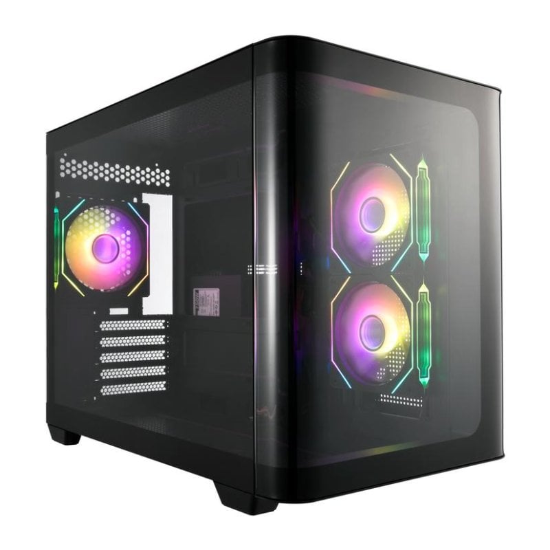 fsp Boîtier PC FSP S380 Mini Tower mATX mITX Black ARGB Verre Courbé
