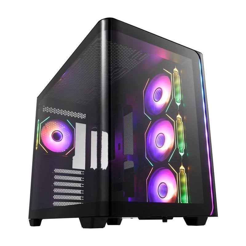 fsp Boîtier PC FSP M580-BA Midi Tower Black ARGB Verre Trempé