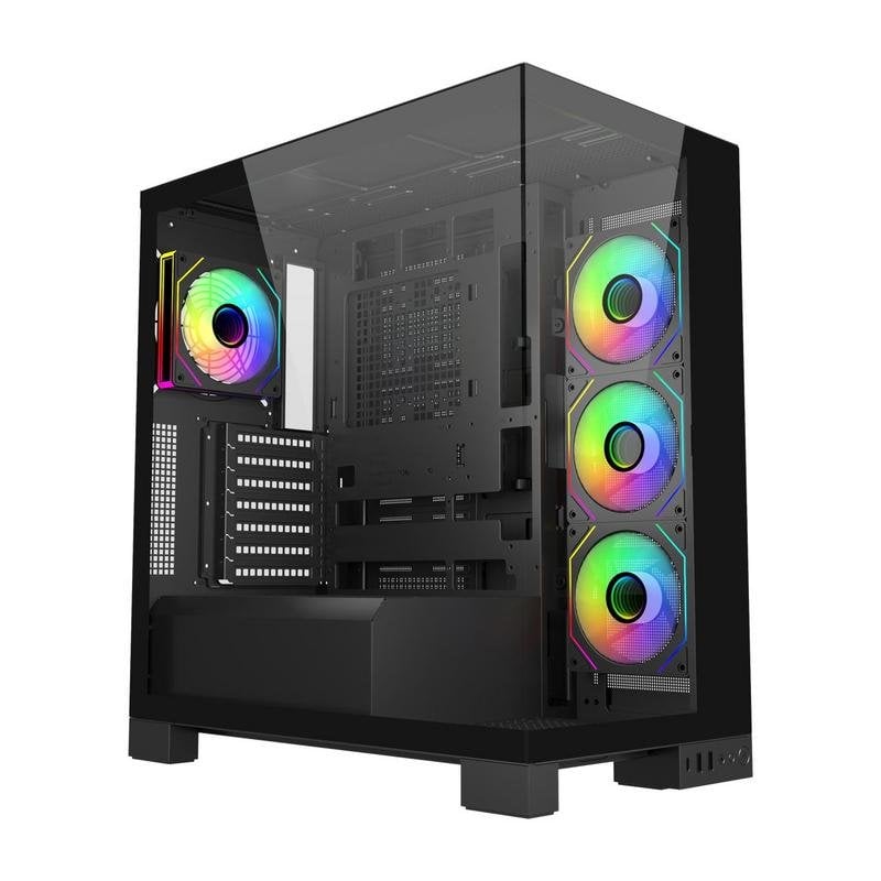 fsp Boîtier PC FSP M540 Dual Glass Black Tour ATX mATX Mini-ITX