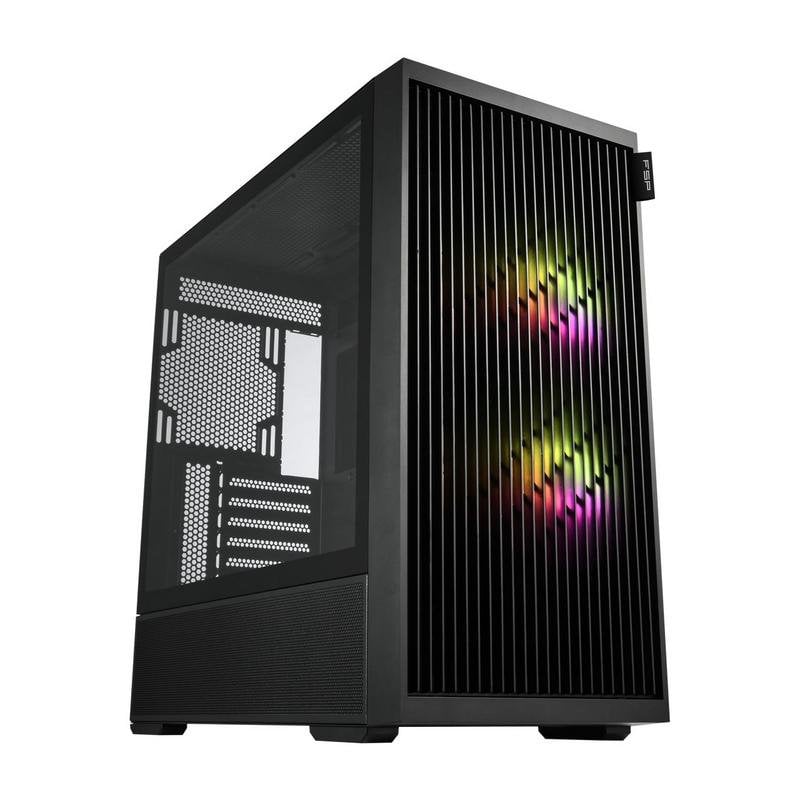 fortron Carcasse Midi Tower Fortron M330 Black ARGB avec 4 ventilateurs