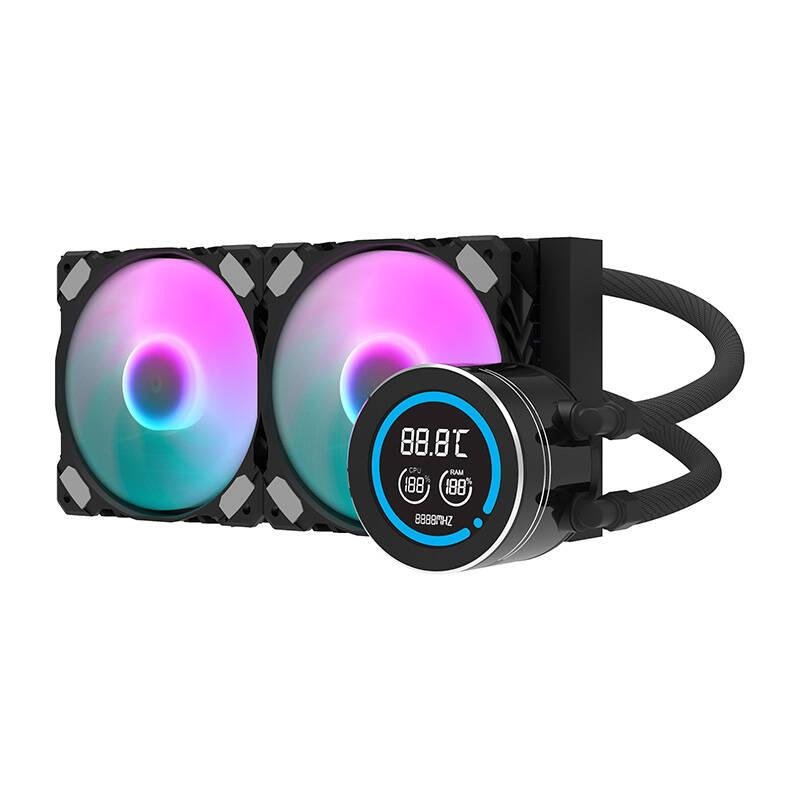 darkflash Refroidissement liquide darkFlash DN-D240 240mm écran LCD 2 ventilateurs ARGB haute résolution
