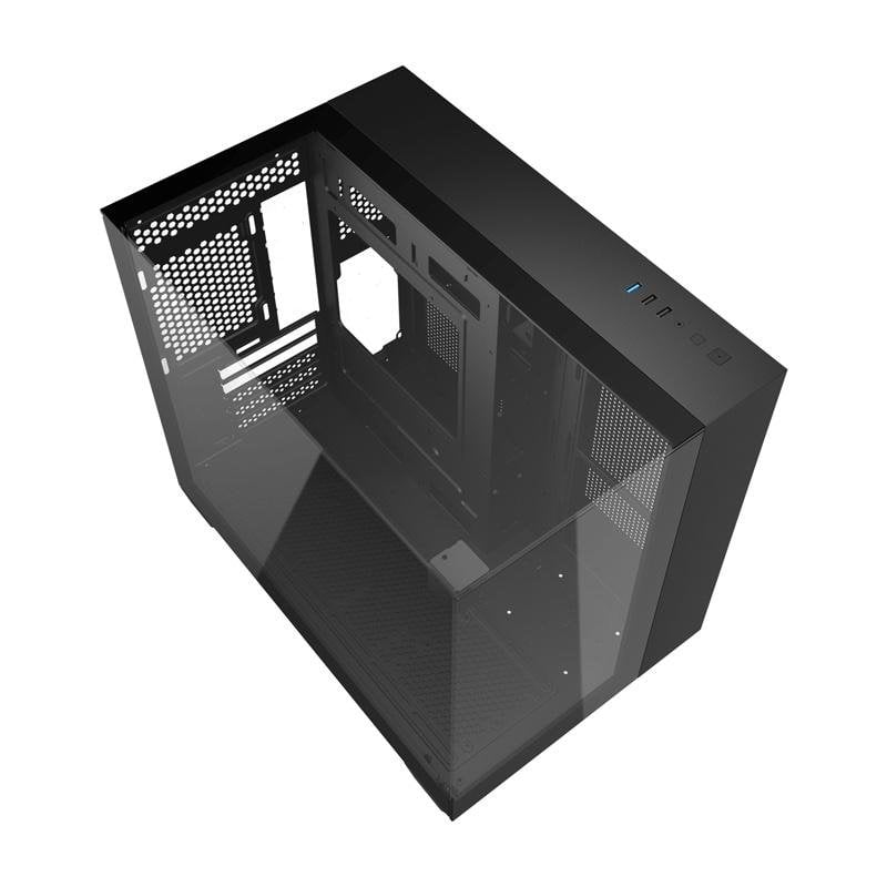 darkflash Boîtier PC Darkflash TH285M Verre Trempé Black M-ATX ITX