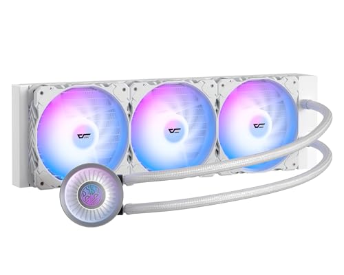 darkFlash DNA360A AIO Refroidisseur liquide pour processeur, pompe haute performance, ARGB Sync, ventilateurs PWM, avec logo darkFlash personnalisable, compatible avec Intel 1700 1200 115X, AMD AM4