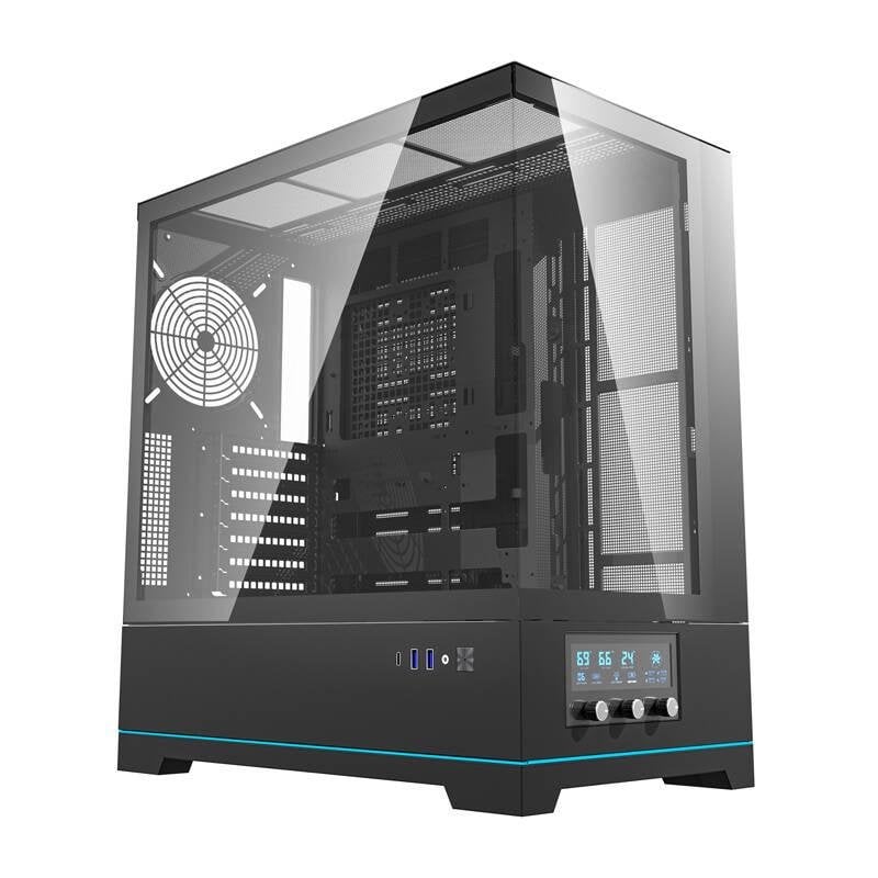 darkflash Boîtier PC Darkflash DY451 Big Tower ATX Verre Trempé Black
