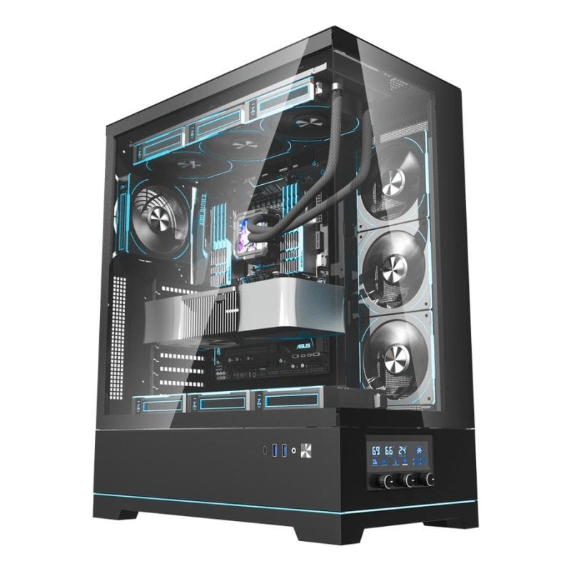 darkflash Carcasse Tour darkFlash DY451L Pro ATX Black avec Vitre Trempée