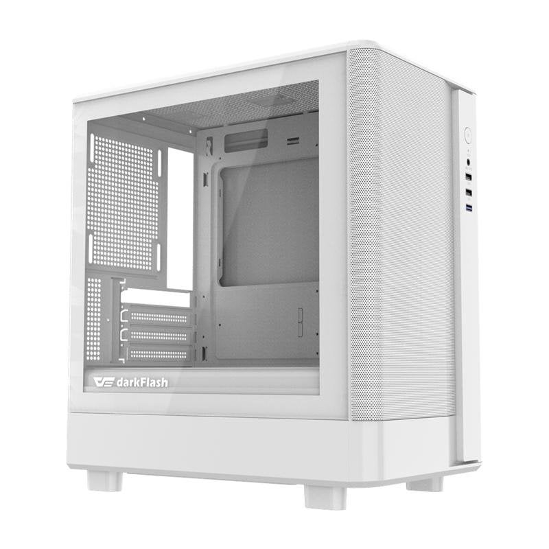 darkflash Boîtier PC Darkflash DB330M Mesh White Verre Trempé M-ATX ITX