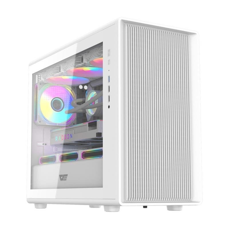 darkflash Boîtier PC Darkflash DB460M White M-ATX ITX Verre Trempé
