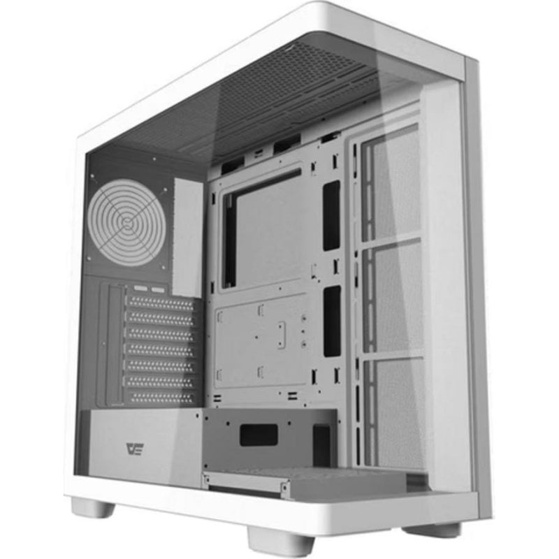 darkflash Boîtier PC Darkflash DS900G WHT Tour Moyenne Verre Trempé