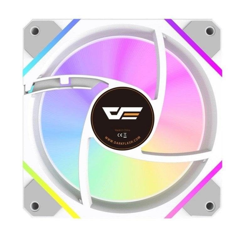 darkflash Ventilateur supplémentaire darkFlash DM12 White PRO 120mm 1800RPM ARGB PWM avancé
