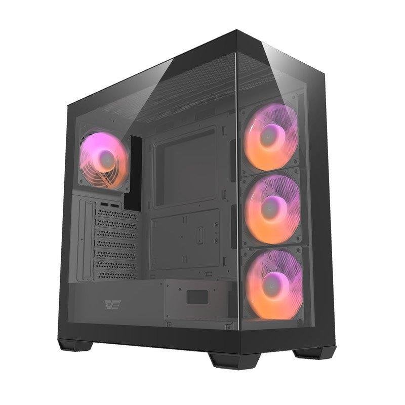 darkflash Boîtier darkFlash DS900 Black Full Tower Double Verre Trempé USB-C ATX