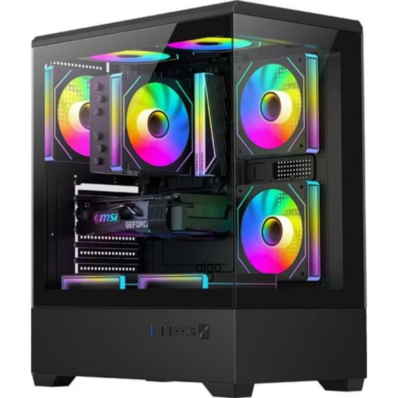 Aigo Boitier PC Aigo Darkflash C365 270 deg Verre Black 5 ventilateurs