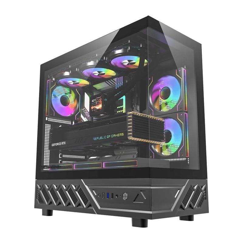 darkflash Boîtier PC DarkFlash DS950 Black 6 Ventilateurs ATX M-ATX ITX