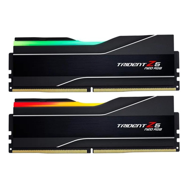 g-skill Mémoire RAM G.Skill Trident Z5 Neo RGB F5-6000J3244G64GX2-TZ5NR 128GB 2x64GB DDR5 6000MHz CL32 AMD EXPO RGB Black