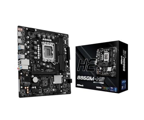 Asrock B860M-H2, Intel B860, 1851, Micro ATX, 2 DDR5, 2 HDMI, GB LAN, 2X M.2