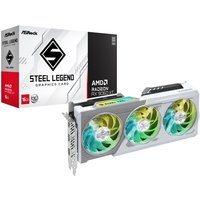 ASRock Radeon RX 9060 XT Steel Legend Carte Graphique 8 Go GDDR6 OC | Boost 3320 MHz | Triple Ventilateur | Refroidissement 0 DB | Plaque arrière en métal | PCIe 5.0 | DisplayPort 2.1a, HDMI 2.1b