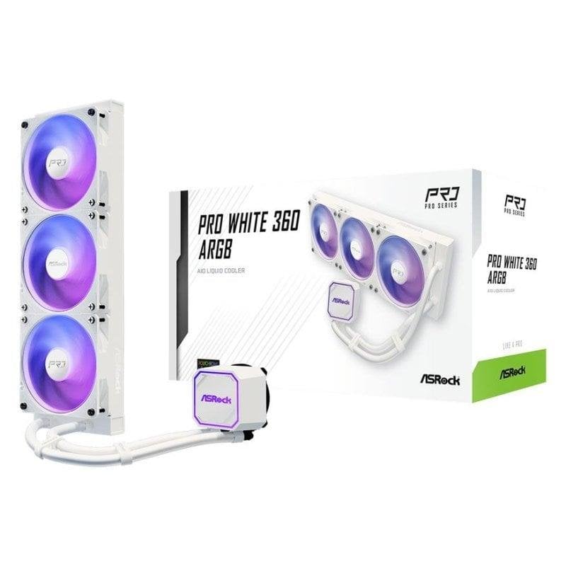 ASRock Refrigeración Líquida AsRock Pro White 360 ARGB 360mm 3 Ventiladores White