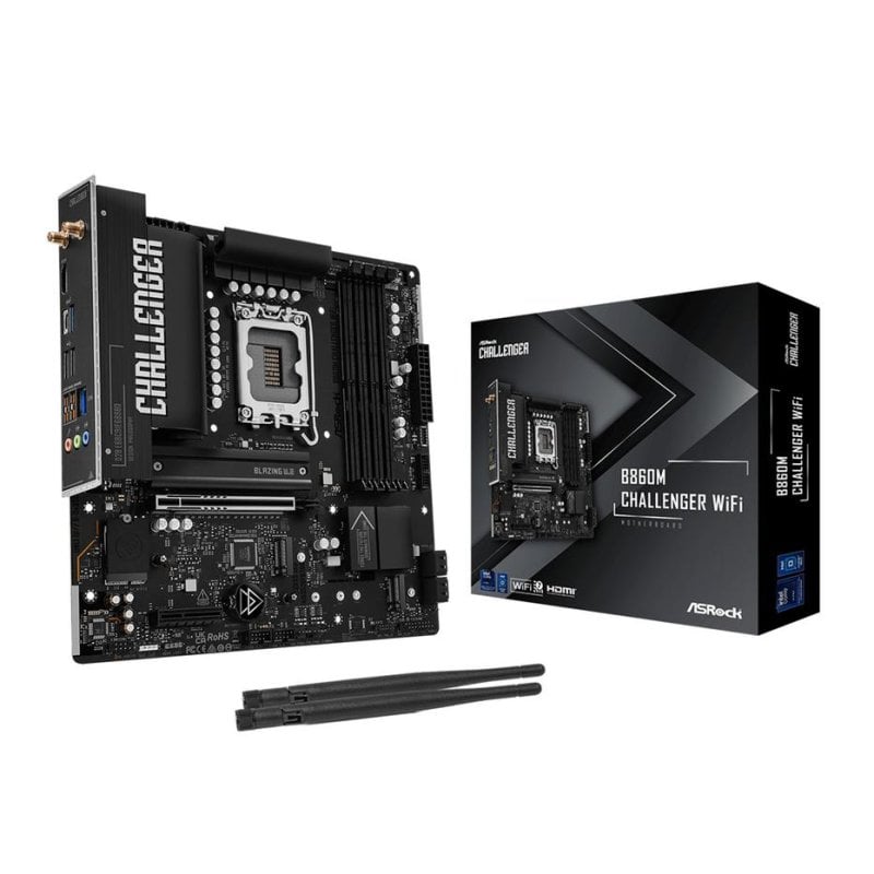 ASRock Carte mère Asrock B860M Challenger WiFi Intel B860 LGA1851 DDR5 Micro ATX WiFi 7 RGB
