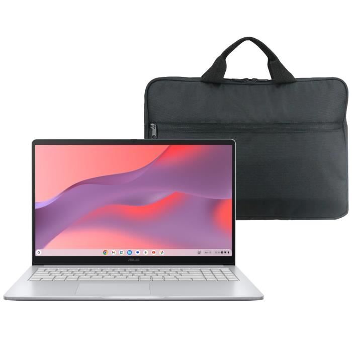 Pack ASUS ASUS Chromebook CX1505 Chrome OS 156 FHD Intel Celeron N4500 RAM 8 Go 128Go eMMC Sacoche
