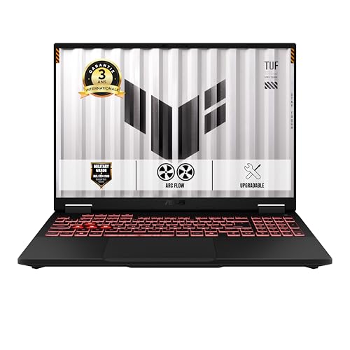 ASUS TUF Gaming A16-TUF608JMR-RV095W 16 Pouces FHD 165Hz PC Portable (processeur Intel Core i7-14650HX, 32Go DDR5, 512Go SSD, NVIDIA GeForce RTX 5060 8Go GDDR7, Windows 11 Home) - Clavier AZERTY