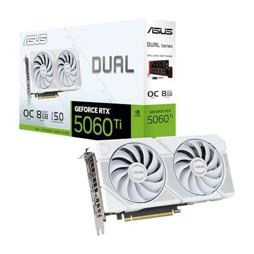 Asus Dual -Rtx5060tI-O8G-White Nvidia Geforce Rtx 5060 Ti 8 Gb Gddr7 (asus DuaL-Rtx5060tI-O8G-White Graphics Card)