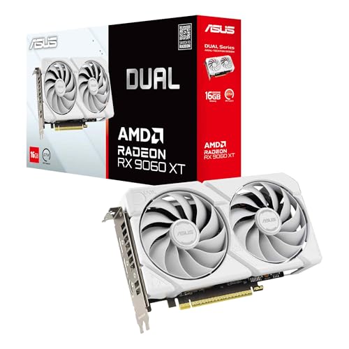 Asus Carte Graphique Asus Radeon RX 9060 XT DUAL WHITE 16GB GDDR6 PCIe 5.0