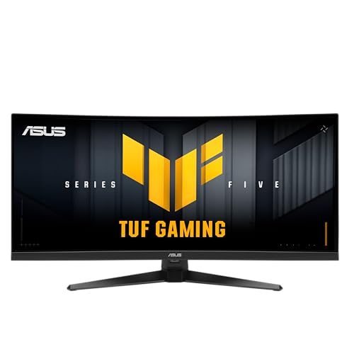 ASUS TUF Gaming Series 5 - VG34WQ5A - Moniteur gaming 34 pouces, WQHD (3440x1440), mode double (WQHD 200Hz ou HD 400Hz), Design incurvé, Fast VA, ELMB SYNC, 0,5 ms (GTG), VESA DisplayHDR™ 400, Display