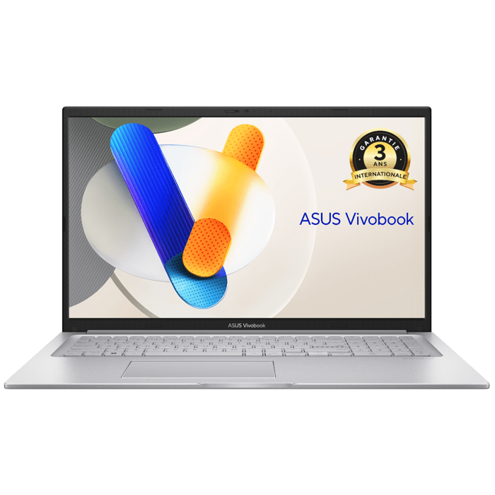 PC Portable ASUS VivoBook 17 X1704 Sans Windows 17 3 FHD Intel Core 3 100U RAM 16Go 512Go SSD
