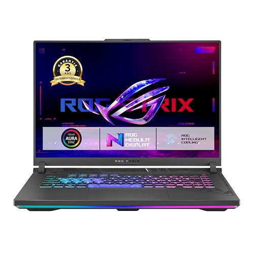 ASUS ROG Strix G16 STRIX-G16-G614PW-TS109W 16 2.5K (2560x1600) 300Hz Pc Portable (AMD Ryzen 9 8940HX jusqu'à 5.3 GHz, 32Go DDR5, 1To SSD, NVIDIA RTX 5080, Windows 11 Home) – Clavier AZERTY