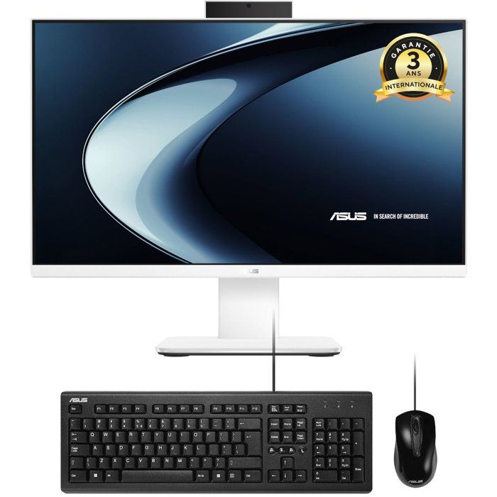 PC Tout-en-Un ASUS AiO 23 V440 Win 11 - 23.8 FHD - Intel Core 7 240H - RAM 32Go - 1 To SSD Clavier Souris