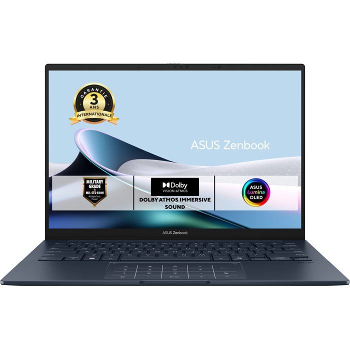 ZenBook 14 UX3405CA-DRQD1460W 14 OLED 60 Hz Intel Core Ultra AI 7 32 Go RAM 1 To SSD Blue