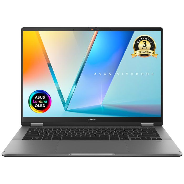 PC Portable ASUS VivoBook 14 Flip OLED TP3407 Win 11 14 0 WUXGA Tactile Intel Core Ultra 7 256V RAM 16Go 512Go SSD
