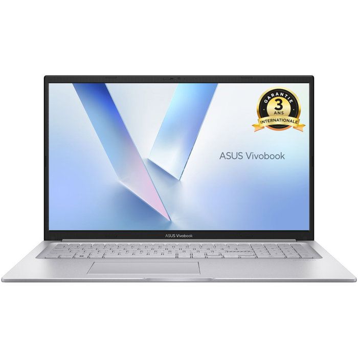 PC Portable ASUS VivoBook 17 X1704 Sans Windows - 17 3 FHD - Intel Core 3 304 - RAM 8 Go - 256Go SSD