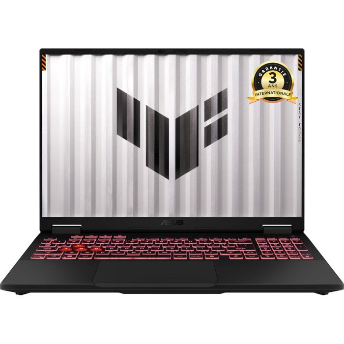 PC Portable Gamer ASUS TUF Gaming A16 TUF608 Sans Windows - 16 WUXGA - RTX 5060 8 Go - AMD Ryzen 7 260 - RAM 16Go - 512Go SSD
