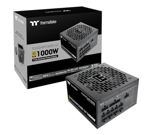 Thermaltake Toughpower GT 1000W | ATX 3.1 | PCIe 5.1 | 80 Gold | Modulaire | Spécifications Britanniques